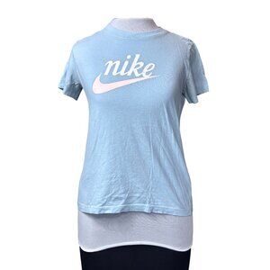 Nike Girls Light Blue Short Sleeve Tee Shirt